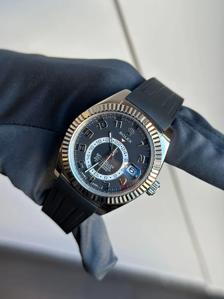 Rolex Sky-Dweller + alligator strap